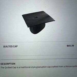 Blue graduation gown, blue cap, gold honors cord, and UWEC honor stole